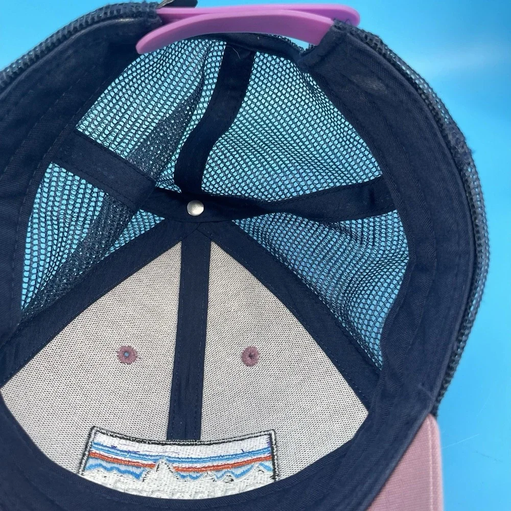 Patagonia Trucker Hat Pink Navy Mesh Snapback Logo Cap
